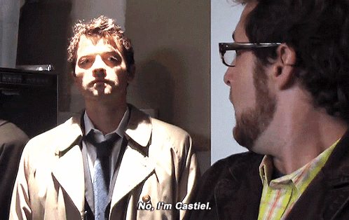 Man In Trench Coat Says No I'm Castiel GIF