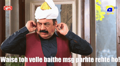 Man In Turban Covering Ears GIF