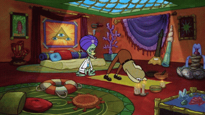 Man In Turban Sitting On Yoga Mat GIF