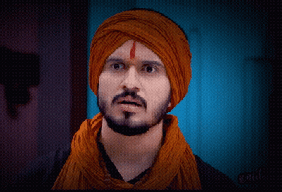 Man in Turban with Ring Shushing