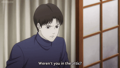 Man In Turtleneck Sweater Saying Weren't You In The Attic GIF