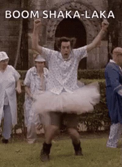 Man In Tutu Dancing In Park GIF