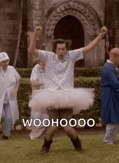 Man In Tutu Dancing In Park GIF