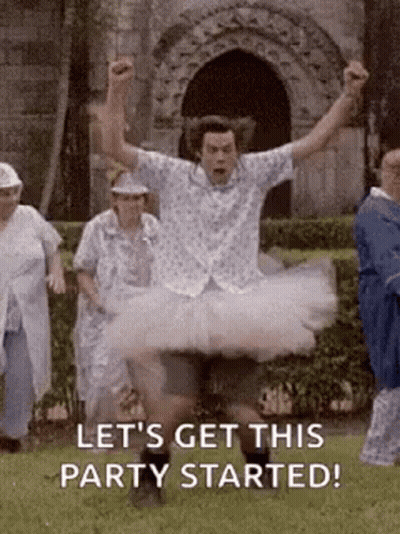 Man In Tutu Jumping In Air GIF