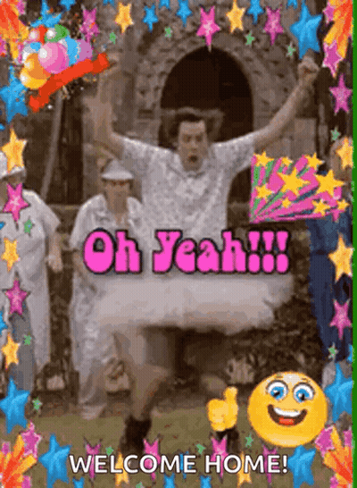 Man In Tutu Saying Oh Yeah Welcome Home GIF
