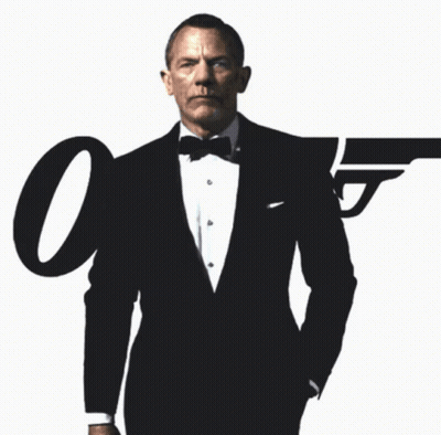 Man In Tuxedo And Bow Tie With Large O GIF