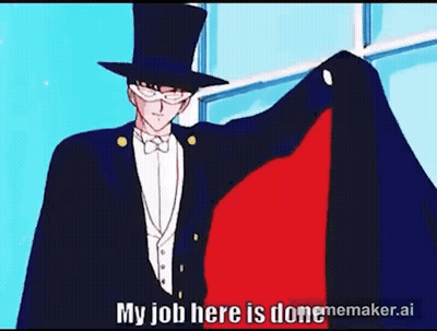Man In Tuxedo And Top Hat Standing In Front Of Window GIF