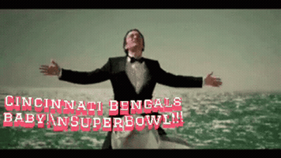 Man In Tuxedo Arms Outstretched Cincinnati Bengals Baby Superbowl GIF