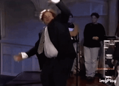 Man In Tuxedo Dancing Playing Guitar GIF