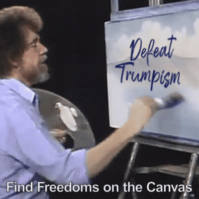 Man In Tuxedo Flexing Muscles In Front Of Professional Rage Baiter Banner GIF