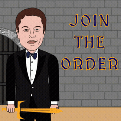 Man In Tuxedo Holding Sword Join The Order GIF