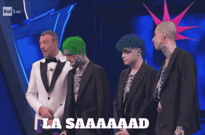 Man In Tuxedo Laughing La Saaaaad GIF