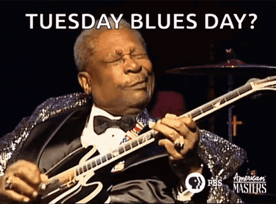 Man In Tuxedo Playing Guitar Tuesday Blues Day GIF