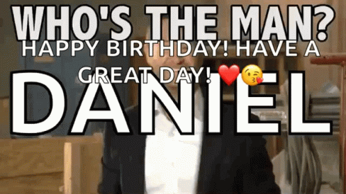 Man In Tuxedo Saying Happy Birthday Daniel GIF