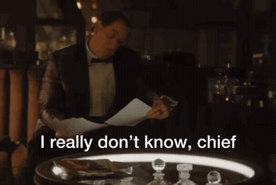 Man In Tuxedo Saying I Don't Know Chief GIF