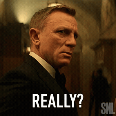 Man In Tuxedo Saying Really On SNL Poster GIF