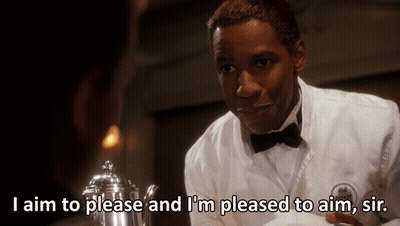 Man In Tuxedo Says I Aim To Please And I'm Pleased To Aim Sir GIF