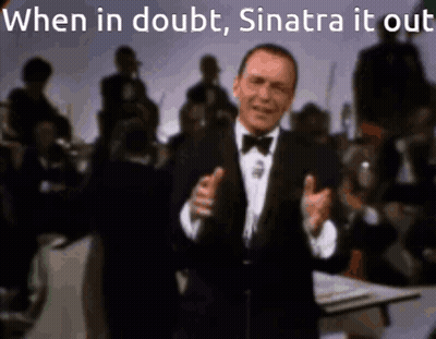 Man In Tuxedo Singing Sinatra GIF
