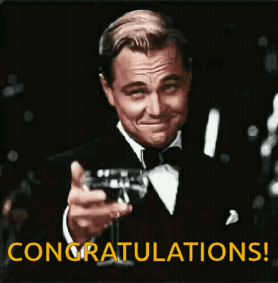 Man In Tuxedo Toasting Wine Saying Congratulations GIF