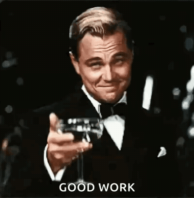 Man In Tuxedo Toasting With Wine GIF