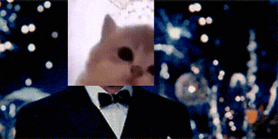 Man In Tuxedo With Dog In Background GIF