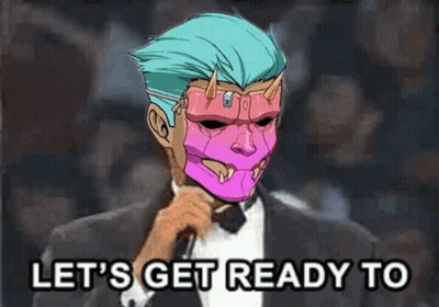 Man In Tuxedo With Pink Mask GIF