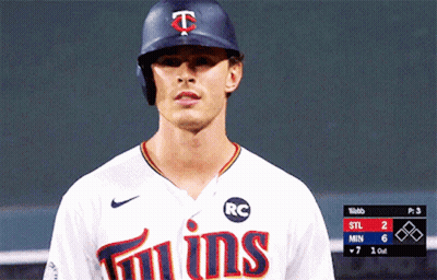 Man In Twins Jersey On Field GIF