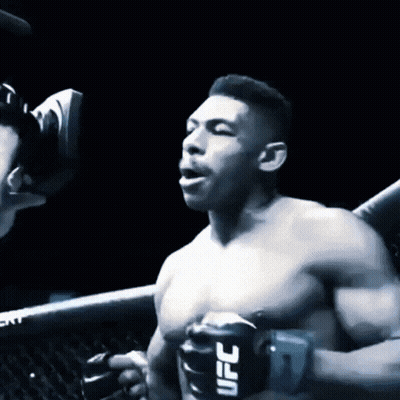 Man In UFC Boxing Gloves GIF