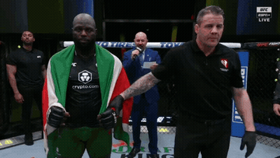Man In UFC Shirt Holding Flag GIF