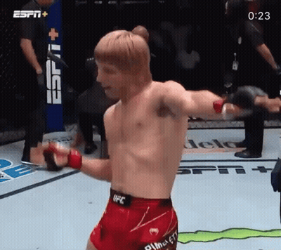 Man In UFC Shorts Standing In Ring GIF