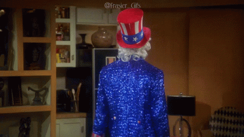 Man In Uncle Sam Costume GIF