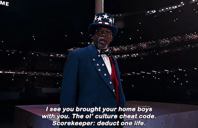 Man In Uncle Sam Outfit Saying I See You GIF