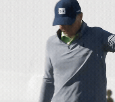 Man In Under Armour Hat And Grey Shirt GIF