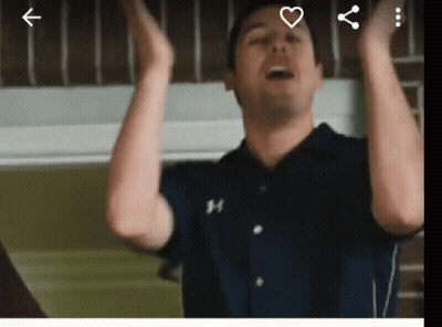 Man In Under Armour Shirt Raising Hands GIF