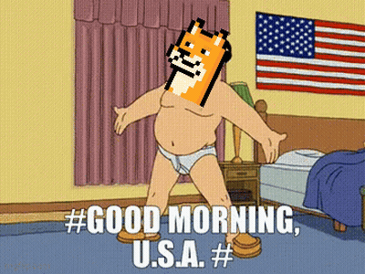 Man In Underwear Says Good Morning USA GIF