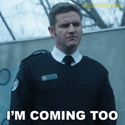 Man In Uniform Saying Im Coming Too GIF