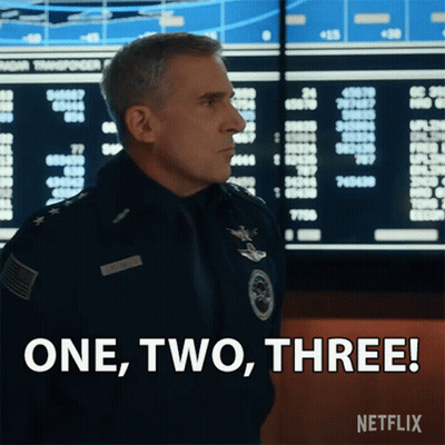 Man In Uniform Says One Two Three GIF