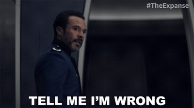 Man In Uniform Says Tell Me I'm Wrong In Front Of Door GIF