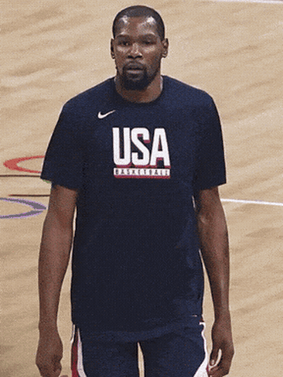 Man In USA Basketball Shirt Making Middle Finger GIF