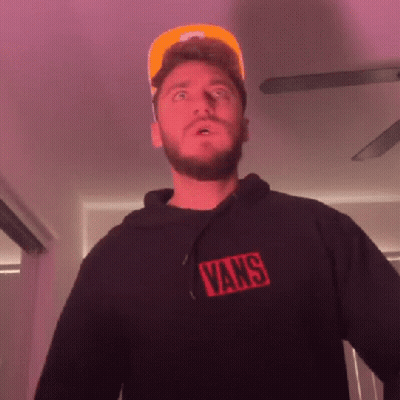 Man In Vans Hoodie And Hat GIF