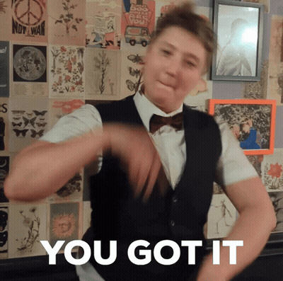Man In Vest And Bow Tie Thumbs Up Saying You Got It GIF