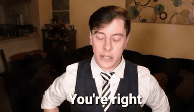 Man In Vest And Tie Says You're Right GIF