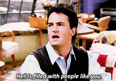 Man In Vest Saying Hell Is Filled With People Like You GIF