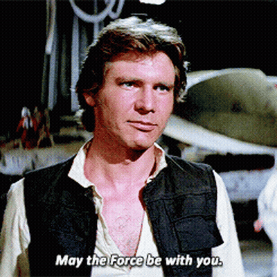 Man In Vest Saying May The Force Be With You GIF