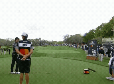Man In Vest Saying Rose On Golf Course GIF