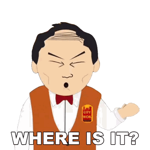Man In Vest Saying Where Is It Sticker
