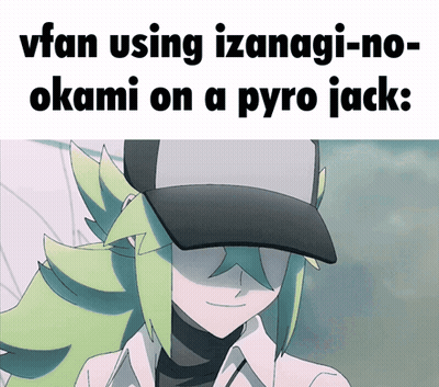 Man In Vfan Hat Using Izanagi-No-Okami On Pyro Jack GIF