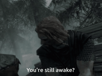 Man In Video Game Asking If Still Awake GIF