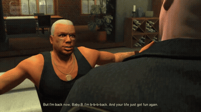 Man In Video Game Says But I'm Back Now Baby GIF
