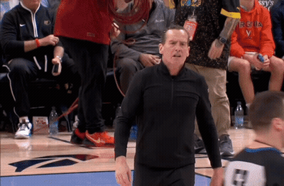 Man In Virginia Shirt On Basketball Court GIF
